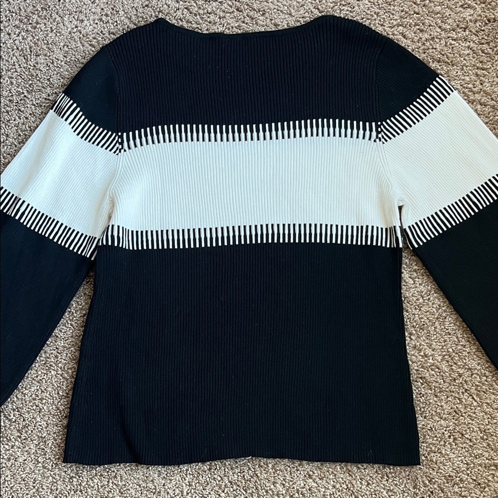 Vince Camuto Black and Cream Sweater - Picture 7 of 9